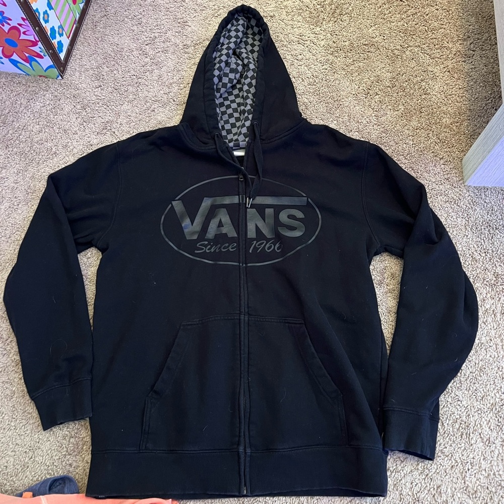 Mens Vans zip up black jacket